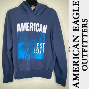 American Eagle Women’s Blue Long Sleeve Sweatshirt  Large*
